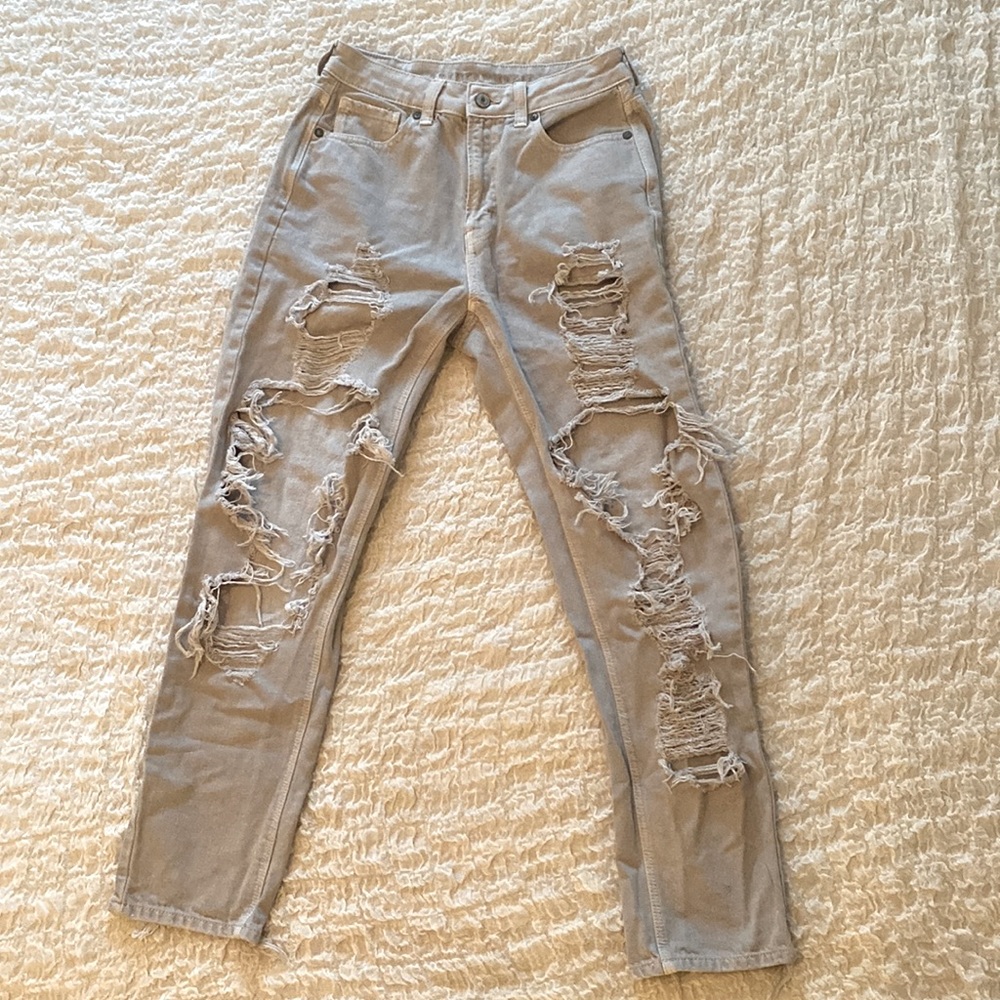 AE Distressed Mom Jean